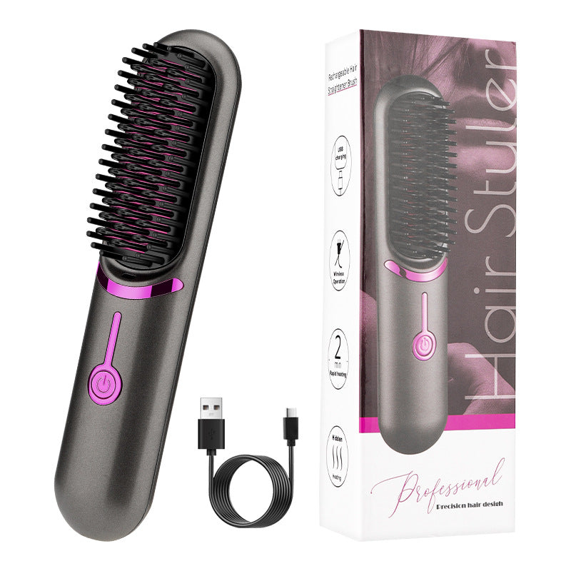 Wireless Straight Comb USB Charging Hairdressing Comb Rolls - MeNelly’s Boutique 